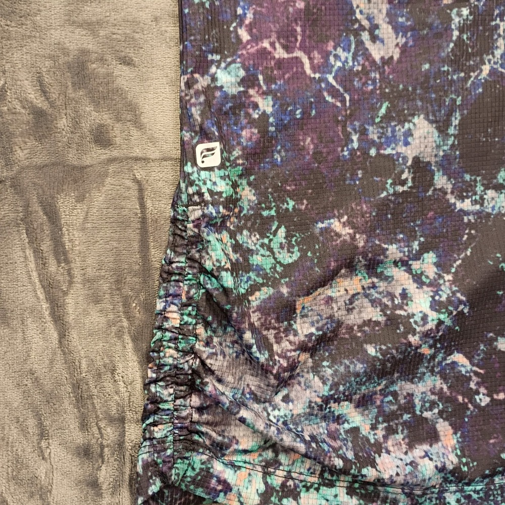 Fabletics Activewear Tank‎ Top Racerback Ruched Sides Abstract Print 2X - Picture 4 of 8
